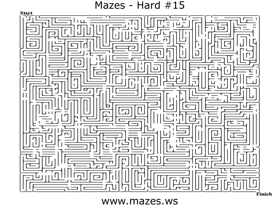 Hard Mazes Maze Fifteen Free Online Mazes